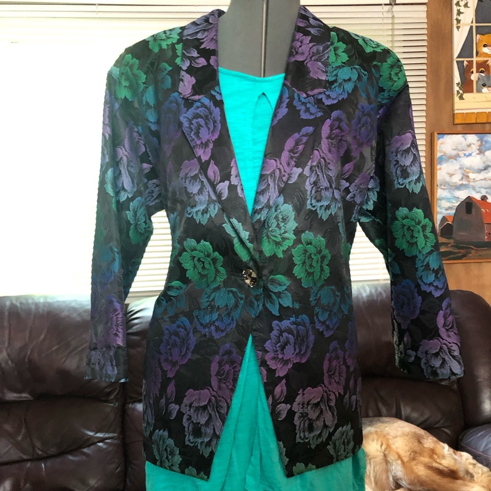 Vintage Jaxsport Floral Blazer
